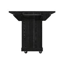 Flieks Multifunctional Serving Trolley, Kitchen Trolley With Storage Space, Adjustable Shelves And Wine Rack, Mobile Side Table For Dining Room, Living Room And Balcony - Black - View 11