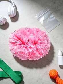 Cheerleading Double-Headed Pom Poms With Baton Handle Encryption Matte Flower Ball Cheer Pomoms For Adults Girls Boys Cheerleader Hand Flower Pom Pom For Dance Gymnastics Competitions Performances Activity Team Spirit Sports Dance Cheer Stuff - Multicolor - View 9