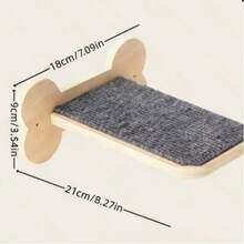 Wooden Cat Climbing Wall-Mounted Ladder Shelf, Solid Wood Cat Stairs, Home Cat Wall Toy Pet Ladder - Multicolor - View 5