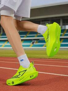 Men's Running Shoes, Lightweight Anti-Slip Breathable, Shock-Absorbing Carbon Plate, Suitable For Fitness, Outdoor And Daily Walking - Fluorescent Green - View 12