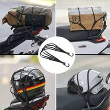 2pcs Car Helmet Holder + Anti-Slip Mesh Bag, Universal For Motorcycle And Car, Expandable Adjustable Storage Combination - A - View 4