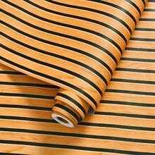 1 Roll Self-Adhesive Faux Grid Textured Wallpaper - PVC Vinyl Film - Removable - Waterproof Self-Adhesive Wallpaper - Suitable For Wall Covering And Shelf Decoration - Home Decor - Yellow Grille - View 9