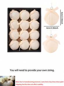 12pcs Flocked Christmas Ball Ornaments, White Flocked Christmas Tree Hanging Decor, Flocked Christmas Ball Decoration Set With Bows, Suitable For Christmas Tree, Holiday Wreath, Garland, Fireplace Decor, Wedding Party Christmas Decoration - Multicolor-d - View 9