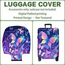 1PC,Flat Print Design,Luggage Cover(Only Luggage Cover, Luggage Not Included),Suitable For 20 To 30 Inch Luggage,Made Of Thickened High-Quality Fabric,Essential Accessory For Your Travel And Checked Luggage. - Multicolor - View 15