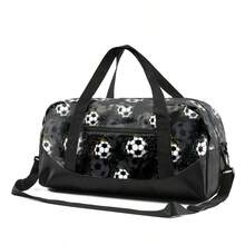 Tas Travel Bermotif Sepak Bola dengan Resleting, Dua Pegangan Atas, Tali Bahu yang Dapat Diatur, dan Kantong Depan, Tas Olahraga Sepak Bola Kapasitas Besar yang Dirancang untuk Anak Laki-laki dan Anak-anak, Cocok untuk Latihan Tim, Olahraga di Gym, Berkemah, Kompetisi Permainan, dan Perjalanan Singkat Akhir Pekan - SEPAKBOLA-2 - View 9