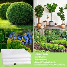 Winter Plant Cover, With Drawstring Zipper, Thickened Plant Frost Blanket, Non-Woven Polypropylene Frost Cover, Winter Windproof And Frost-Proof Shrub And Potted Plant Protection Cover, Outdoor Garden Flower Insect Cover, Windproof, Breathable And Frost-Proof, Suitable For Trees And Shrubs, Extend Frost Protection Season, UV-Resistant, Bird-Proof, Insect-Proof - Convenient Drawstring Design - Multicolor - View 7