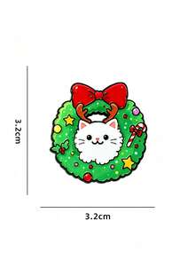 Alloy Enamel Pin/Brooch: Christmas Tree, Crystal Ball, Cat, Snowman, Wreath, Or Stocking – Gift For Backpacks - Multicolor - View 18