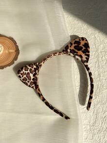 1pc Cute Cat Ear Headband, Party Hair Hoop, Bathroom Face Washing & Makeup Headband - A - View 2