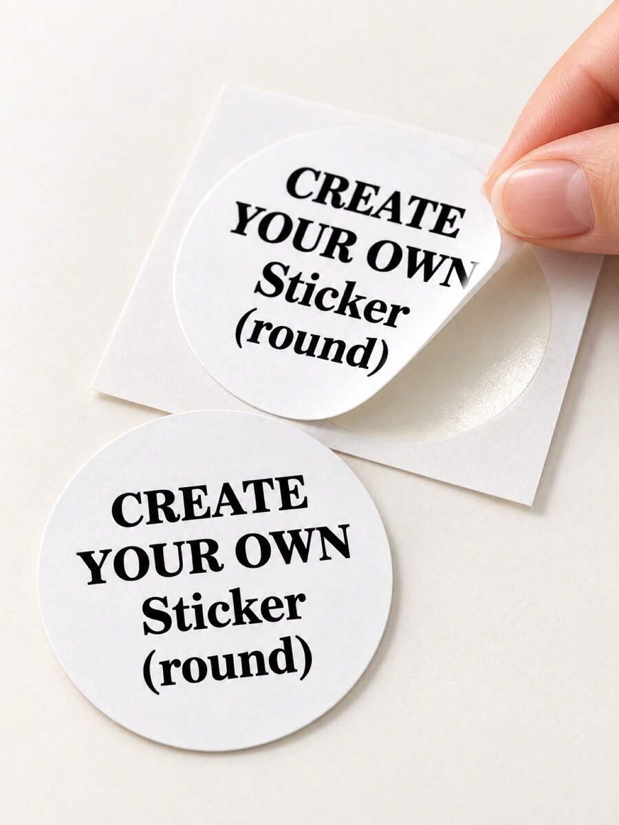 500/1000pcs Custom Your Design Round Stickers, Personalized Circle Labels, Custom Logo & Text Stickers, DIY Packaging Labels, Small Business Stickers, Party Favor & Gift Seals - Multicolor - View 1