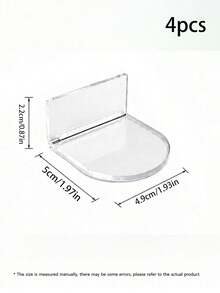 1/2/4pcs Acrylic Wall Mounted Display Shelf, No-Drill Transparent Floating Storage Rack For Collectibles, Miniature Models, Figurines, Home Decor, Earrings, Creative Jewelry Photography & Display Props - Multicolor - View 13