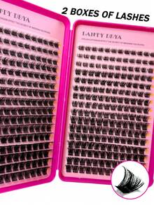 384pcs D-Curl Single Cluster Eyelashes T50 8-16mm DIY Eyelash Extension Kit, Natural Look Ultra-Lightweight Reusable Segmented False Eyelashes, Suitable For Beginners, Home, Travel, Daily Wear, Wedding, Date Party, Music Festival, Halloween, Christmas - D - View 6