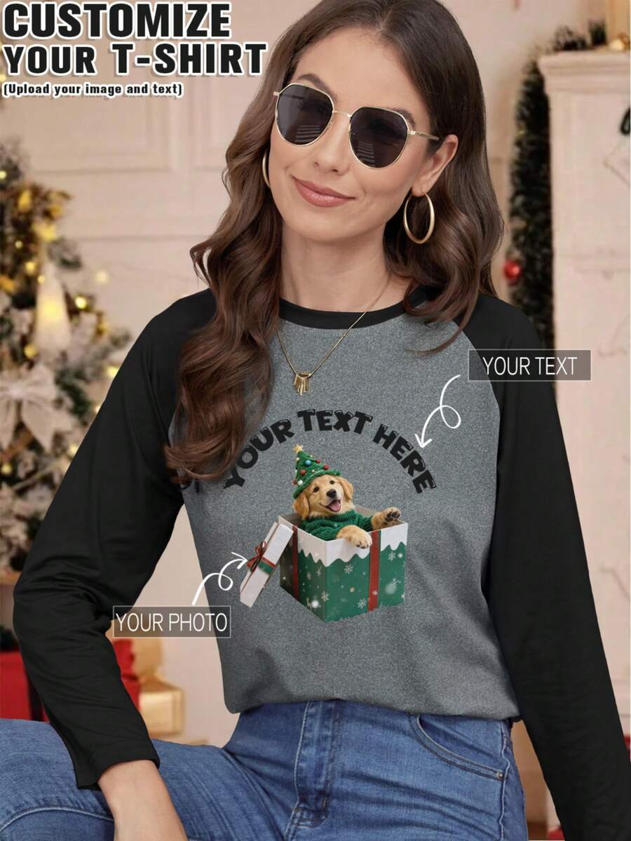 Custom Color-Block Long-Sleeve Top For Fall And Winter. Add Your Own ...