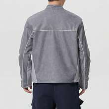 Puma 新款中性戶外機車皮革夾克上衣 - 灰色 - 查看 3