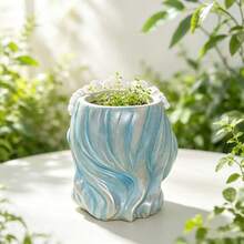 1pc Creative Fairy Princess Small Flower Pot, Balcony Gardening Mini Landscape, Succulent Planter, Desktop Decoration, Green Plant Container - Cartoon - View 10