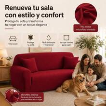 Sofa Slipcovers - Red - View 3
