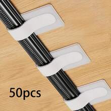 50pcs Nylon Self-Adhesive Cable Ties, Magic Tape, Easy Power Cord Organization, Flexible Multi-Purpose Home And Office Cable Straps, Wire Fixers - Easy Cable Management And Organization - Reusable Durable Cable Adhesive Rings, Suitable For Home And Office, Desktop Cable Rack, Cable Organizer, Self-Adhesive Cable Storage Tool, Cable Ties, Wall Cable Organizer, Computer Cable Clips, Network Cable Organizer, Christmas Decoration, Halloween Decoration, Outdoor Garden Decoration, Autumn Home Decor, Bedroom Decor, Kitchen Decor, Christmas Gift - Multicolor - View 15