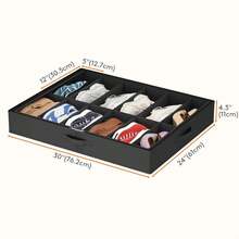 Foldable Shoe Storage Box With Dividers, Dust-Proof Zipper Shoe Storage Bin, Reinforced Handle, Multi-Compartment Shoe Organizer, Suitable For Closet, Entryway, Home - Multicolor - View 15