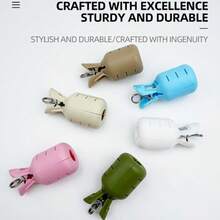 12pcs Set (6 Protective Covers + 6 Carabiners) Carabiner Squid Hook Covers, 3-Hook Set, Portable Accessory Kit, Outdoor Retractable Hanging Clips, Fishing Gear Accessories - Multicolor - View 4