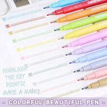 1 Set (6pcs/Set) Macaron Color Gel Pens, 0.5mm Ultra-Fine Tip, Quick-Drying Water-Based Ink, Comfortable Grip, Suitable For Drawing And Art Projects - Random Color and Style - View 4