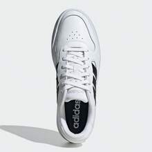 adidas LITECOURT 舒適百搭低筒板鞋 男女同款 白黑 - 白黑 - 查看 8