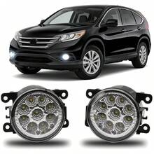 1 Buah Bohlam Lampu Kabut 3,5 Inci Sepasang LED Lampu Kabut Bumper Depan untuk CR-V CRV 2012 2013 2014, 6000k - bawaan - View 1