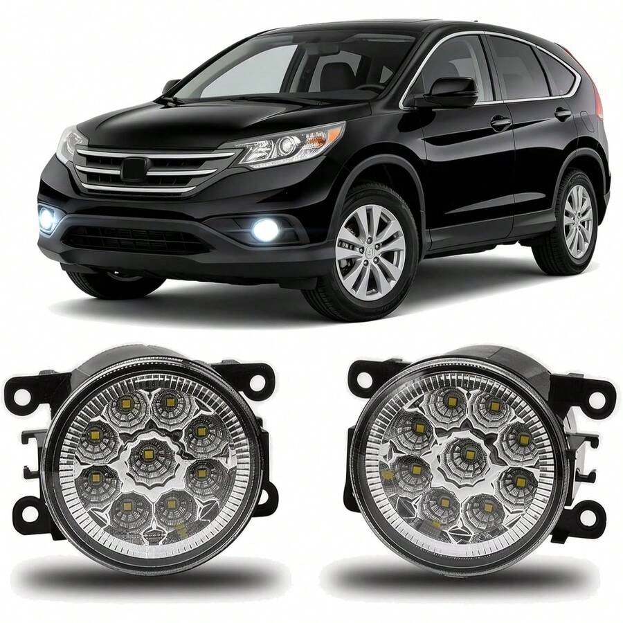 1 Buah Bohlam Lampu Kabut 3,5 Inci Sepasang LED Lampu Kabut Bumper Depan untuk CR-V CRV 2012 2013 2014, 6000k - bawaan - View 1