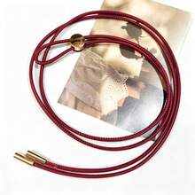 1pc Fashionable Vintage Thin Knotted Waist Belt, Adjustable Length, Suitable For Date, Outing, Daily Commute--Match With Skirt, Shirt, Coat, Fashionable Decorative Versatile Waist Rope - Multicolor - View 8