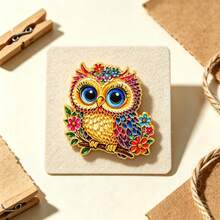 Kawaii Owl With Flowers Enamel Pins , Multicolor Cartoon Bird Brooch, Cute Lapel Pin For Backpack Jacket Hat, Lovely Animal For Man Women Friends - Multicolor - View 6