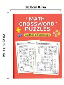 32-Page Math Puzzle Workbook, Fill-In-The-Blanks Within 20, Mental Math Addition Subtraction Multiplication Division, Brain Training Activity Book With Answers, Preschool Kindergarten Home Education Learning, Educational Back-To-School Gift, Birthday, Christmas Small Gift - A - View 11