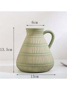Nordic Bohemian Style Hand-Painted Ceramic Vase With Ears, Desktop Home Decor Ornament - Multi-color - View 9