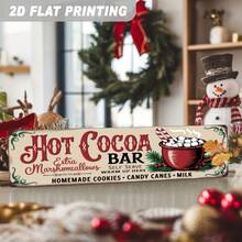 2D Datar 1 buah Papan Logam Bar Cokelat Panas dengan Marshmallow Ekstra, Dekorasi Dinding Liburan Musim Dingin, Dekorasi Vintage, Cocok untuk Dapur, Ruang Tamu, Lorong Masuk, Papan dan Plakat Dekoratif, (Gaya Acak) - A - View 6