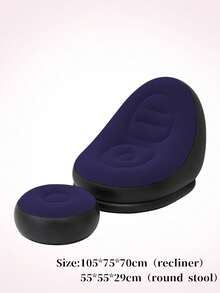Inflatable Sofa And Ottoman, Folding Portable Lazy Sofa Chair With Footrest, Inflatable Sofa Chair For Living Room, Bedroom, Outdoor, Balcony, And Camping, Best Gift For Family: The Most Comfortable Sofa - New Model - View 11