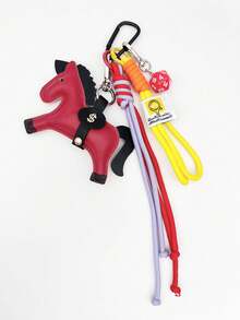 Gantungan Tas Happy Little Pony, Aksesori Tas Dadu Keberuntungan dengan Arti "Uang Segera Datang", Liontin Gantungan Ransel, Aksesori Wanita Gaya Tali yang Menawan, Bahan Kulit PU, Dekorasi Ruangan, Gantungan Ponsel, Hadiah dan Kado Liburan - MultiWarna - View 9
