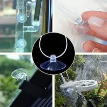20PCS Aquarium Suction Cup 1-Inch Mini Suction Cup Helper Hook With 30PCS Adjustable Transparent Zipper, Fish Tank Suction Cup, For Plants, Flower Pots, Bundled Moss, Windows, Small Marine Suction Cup - View 7