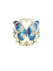 1pc Metal Translucent Butterfly Bookmark, Exquisite Hollow Colorful Creative Gift, Reading Page Clip Bookmark, Creative Souvenir, Gift For Best Friend - Multicolor - View 10