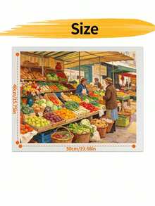 Adult & Beginner Digital Oil Painting Kit, Vegetable Stall, Easy Acrylic Painting Supplies (Includes Brushes & Paints), Suitable For Home Decor, Ideal Gift For Holiday. - Sets - View 8