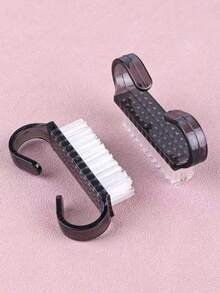 Small Black Nail Cleaning Brush, Nail Dust And Dirt Cleaning Brush, Multi-Functional Brush For Hand Nail Art, Professional Nail Technician Use, Nail Cleaning Tool - Black - View 8