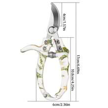 2pcs Gardening Pruning Shears Set, Stainless Steel Curved Blade & Straight Blade Plant Trimming Scissors, Spring-Assisted Gardening Tools, Suitable For Yard, Bonsai, Floral Crafts And Vegetable Harvesting - A - View 2
