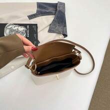 Elegant Box-Shaped Top Handle Handbag, Women's Metal Lock Crossbody Shoulder Bag, Detachable Strap Daily Commute Wallet, Multiple Colors Available - Multicolor - View 5