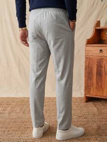 glestore Men's Vintage "Old Money" Style Loose Fit Pants: Minimalist & Fashionable, Suitable For All Seasons, Perfect For Daily Wear - Flint Stone - View 2