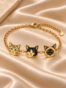 [ZzAi Custom] Vòng tay/Dây chuyền chân dung thú cưng/trẻ em tùy chỉnh, Vòng tay/Dây chuyền thú cưng đồng hành cùng bạn - Vòng đeo tay - Xem 4