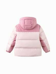 Balabala Tween Girl Thick Padded Coat Warm Soft Outerwear Loose Jacket For Boys Girls Winter Daily Outfit - Red Hue - View 5
