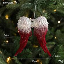 Creative Christmas Snow-Dyed Reindeer Hanging Ornament, Nordic Style Flocked Decoration, Christmas Tree Pendant, Holiday Home Decor - Multicolor - View 15