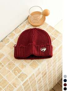 1pc Sweet & Cute Bow Knitted Beanie Hat For Women, Autumn/Winter New Style, Face-Slimming, Warm, Oversized Slouchy Furry Knit Cap - Multicolor - View 13