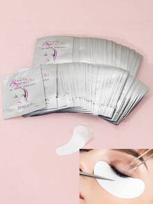 10 Pairs Grafted Eyelash Extension Patches, Eyelash Extension Tools, Eyelash Extension Pads, Lint-Free Eye Patches, Gentle And Non-Irritating, Suitable For All Eye Types, For Eyelash Extension - White - View 1