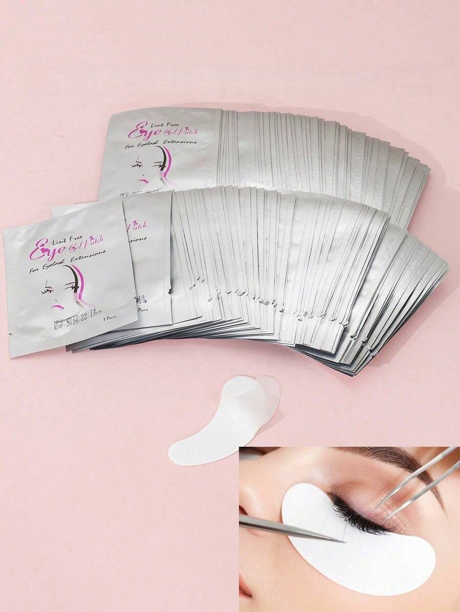 10 Pairs Grafted Eyelash Extension Patches, Eyelash Extension Tools, Eyelash Extension Pads, Lint-Free Eye Patches, Gentle And Non-Irritating, Suitable For All Eye Types, For Eyelash Extension - White - View 1