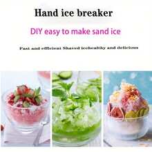 SOKANY 1. Mesin Es Serut dan Es Salju Multifungsi, Mesin Smoothie Salju Kompak, Mudah Dioperasikan Secara Manual, Cocok untuk Es Serut, Es Salju, Smoothie, Milkshake, untuk Rumah Tangga dan Komersial - Biru - View 10