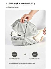 Waterproof Oxford Fabric Shoe Organizer With Dual Compartments, Portable Travel Storage For Footwear - Multicolor - View 6