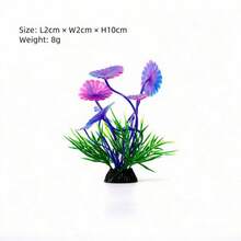 15pcs Small Artificial Aquatic Plants Fish Tank Decoration, Mini Plastic Faux Water Grass Ornaments, Suitable For Nano Desktop Fish Tank And Ornamental Fish Landscape Decoration - View 5