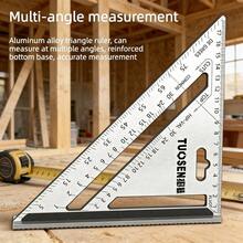 Thickened 90° Right Angle Ruler, Measuring & Marking Square, Multi-Function Aluminum Alloy Woodworking Triangle Ruler - Square Ruler - View 6